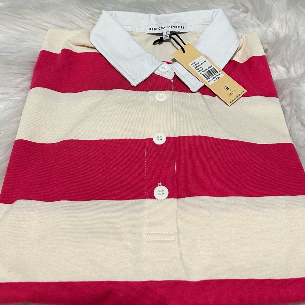 - NWT-Rebecca Minkoff
Gwen Rugby Shirt - Picture 8 of 10